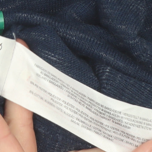 Primark Men's Blue Medium Crew Neck Cotton Blend Pullover Jumper