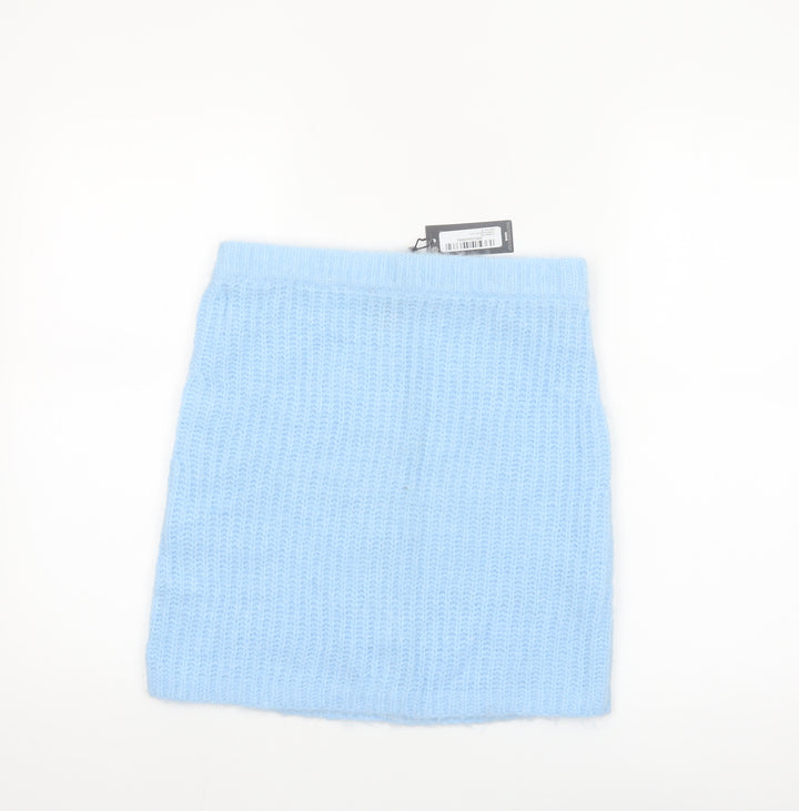 PrettyLittleThing Women’s Blue Knit Short Pencil Skirt Size S