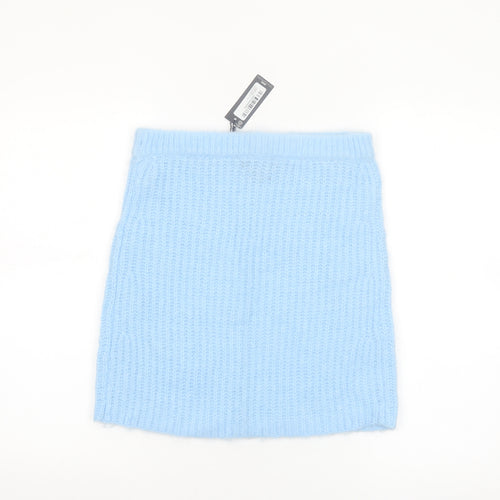 PrettyLittleThing Women’s Blue Knit Short Pencil Skirt Size S