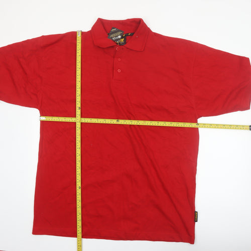 Work Bear Men's Red 2XL Durable Short Sleeve Polo Shirt