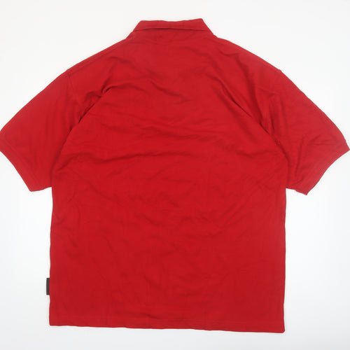 Work Bear Men's Red 2XL Durable Short Sleeve Polo Shirt