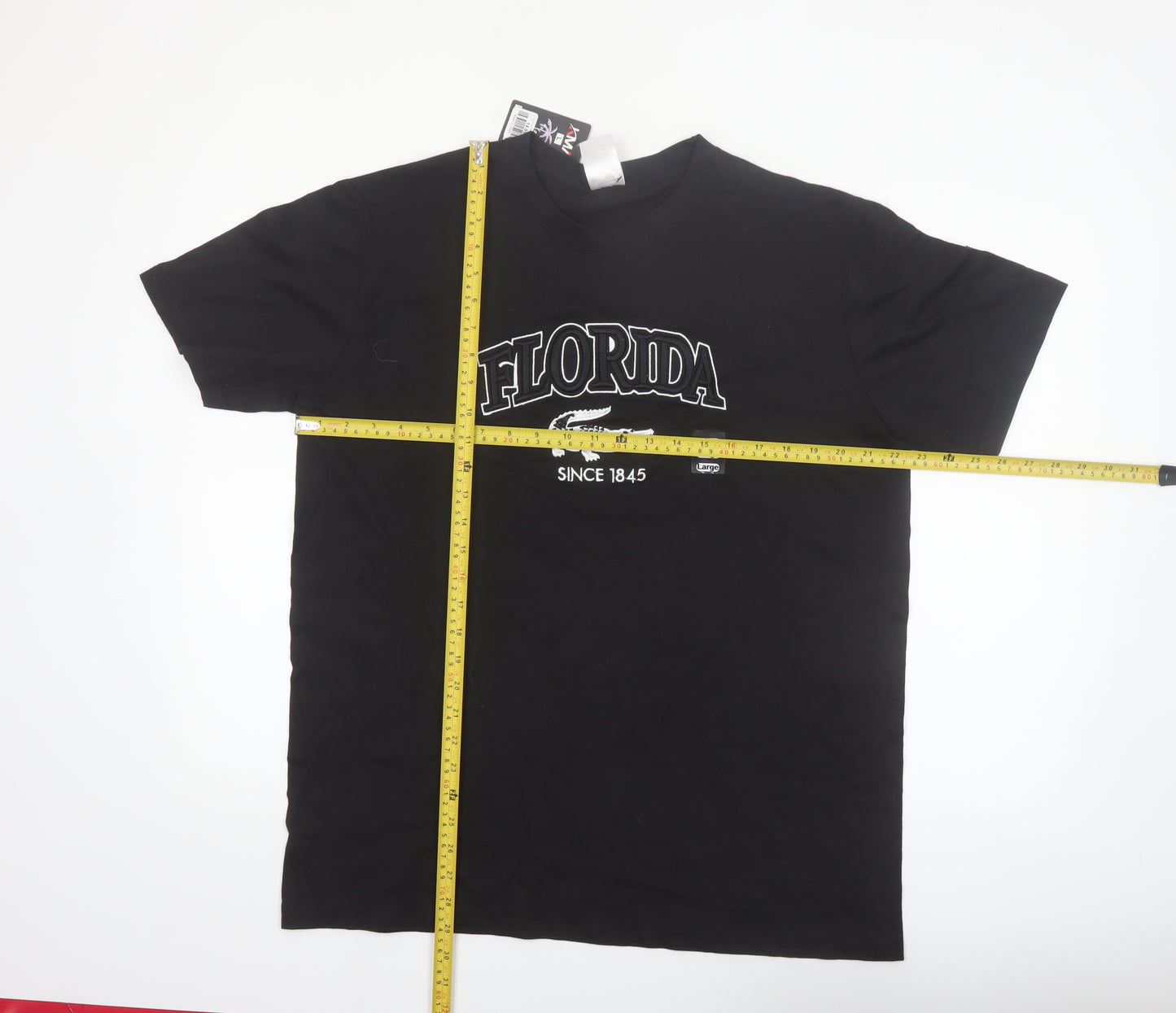 KMA Men's Black Florida Graphic Short Sleeve Cotton T-Shirt Size L