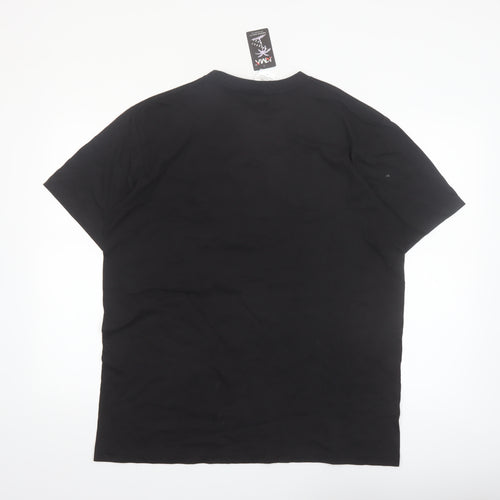 KMA Men's Black Florida Graphic Short Sleeve Cotton T-Shirt Size L