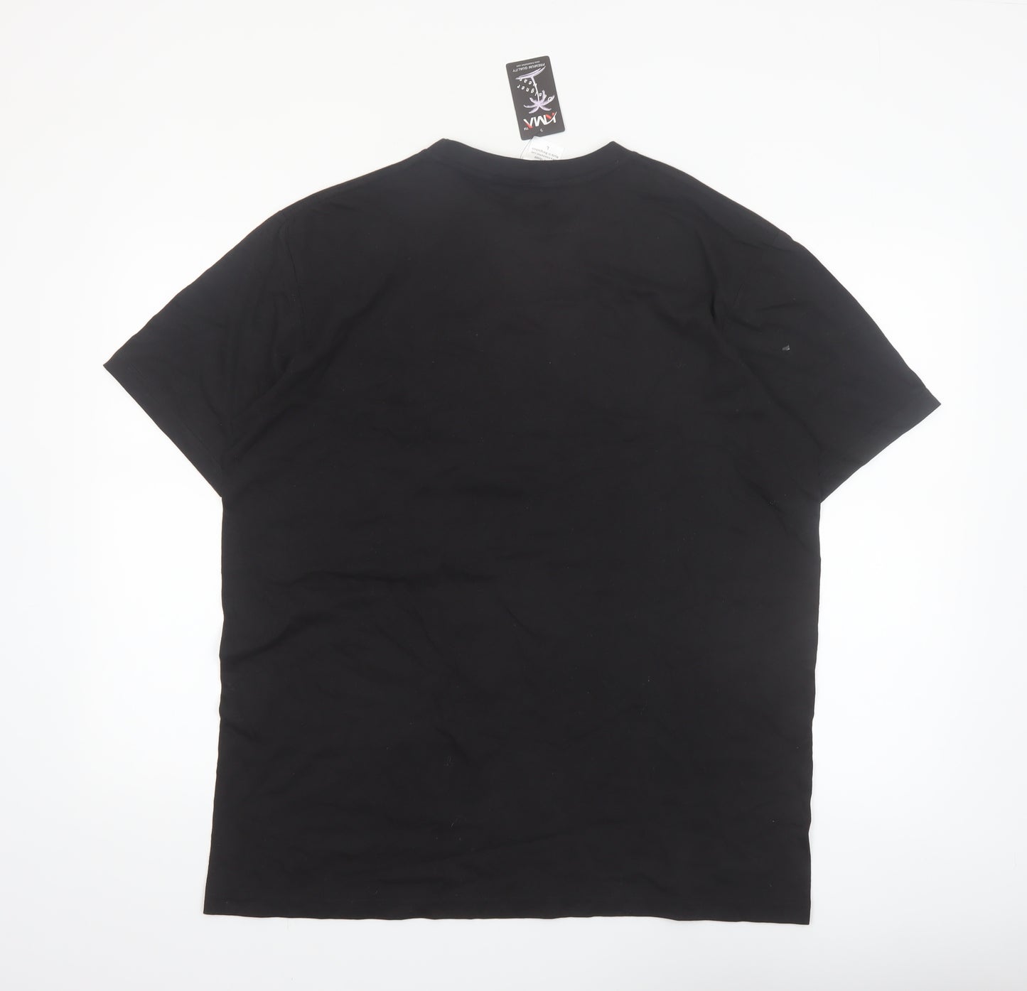 KMA Men's Black Florida Graphic Short Sleeve Cotton T-Shirt Size L
