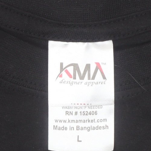 KMA Men's Black Florida Graphic Short Sleeve Cotton T-Shirt Size L