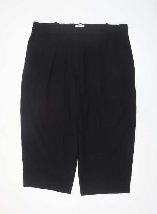 Marks and Spencer Women’s Black Size 22 Pleated Stretch Trousers