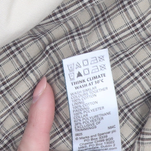 Marks and Spencer Men's Beige Water Resistant Rain Jacket Medium