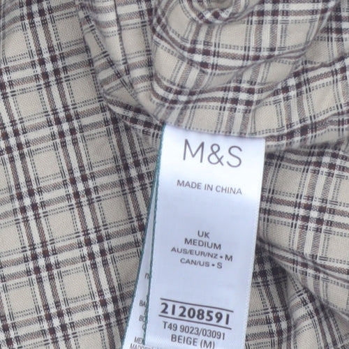 Marks and Spencer Men's Beige Water Resistant Rain Jacket Medium