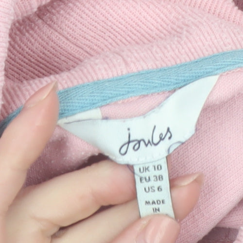Joules Women Pink UK 10 Pullover Sweatshirt with Funnel Neck