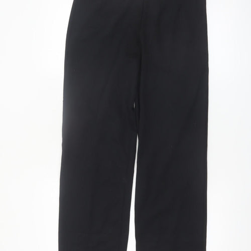 Marks and Spencer Womens Black Size 10 Regular Stretch Straight Trousers