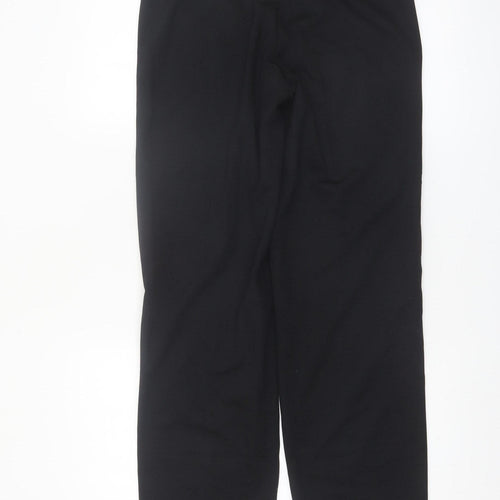 Marks and Spencer Womens Black Size 10 Regular Stretch Straight Trousers