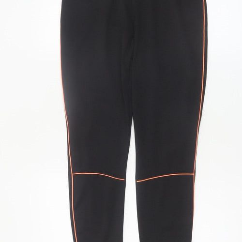Papaya Active Black Orange Trim Women's M Leggings Polyester Elastane