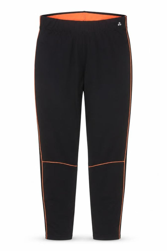 Papaya Active Black Orange Trim Women's M Leggings Polyester Elastane