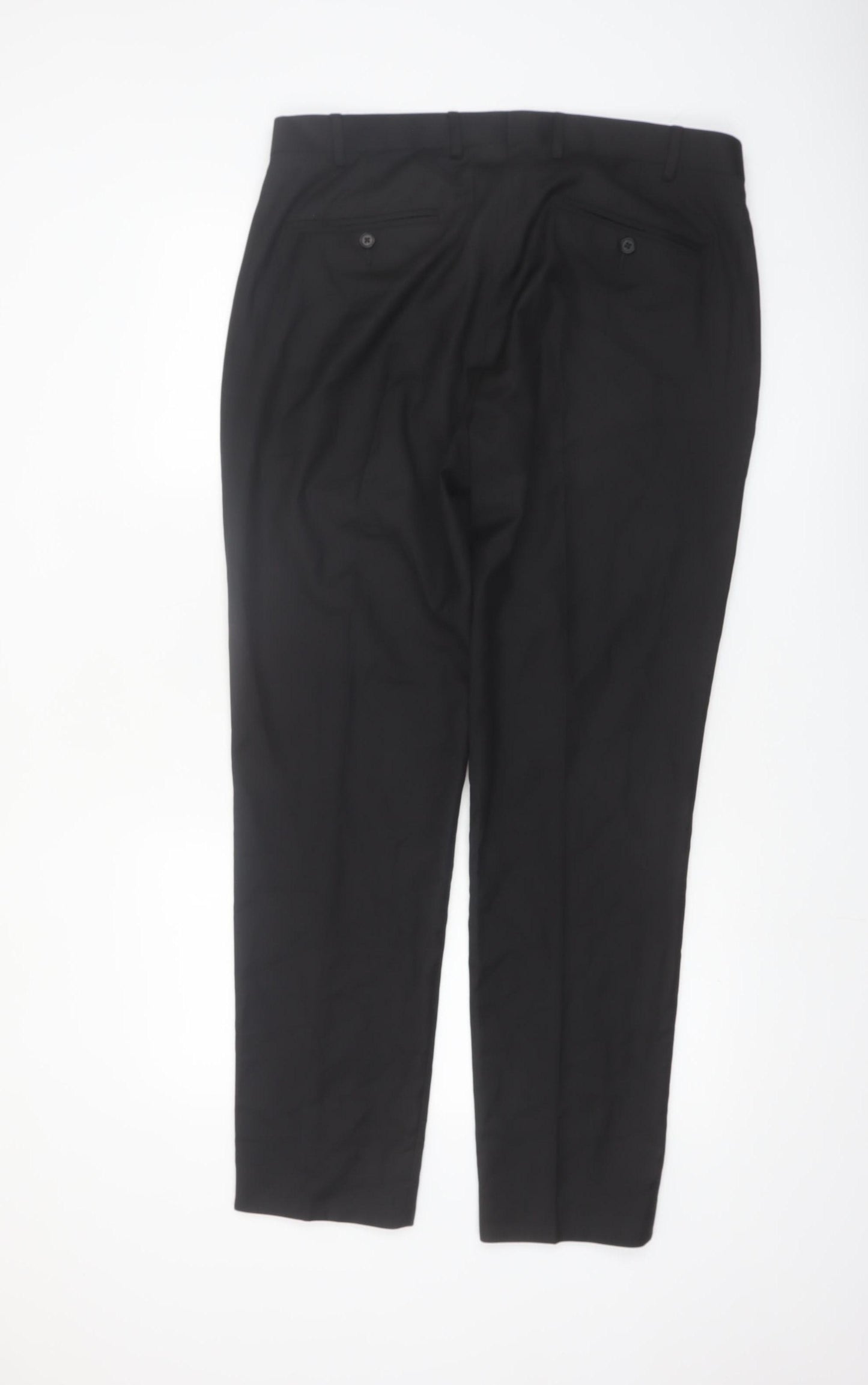 Marks and Spencer Men's Black Slim Fit Dress Trousers 36x31
