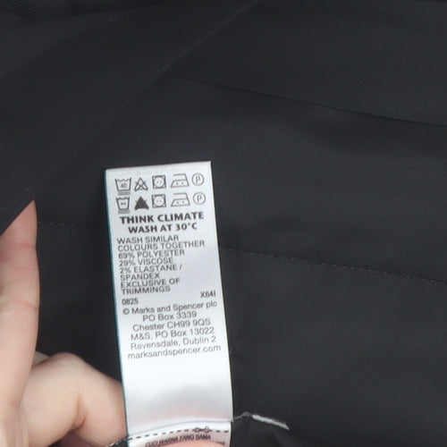 Marks and Spencer Men's Black Slim Fit Dress Trousers 36x31