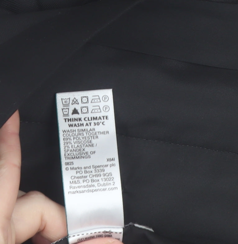 Marks and Spencer Men's Black Slim Fit Dress Trousers 36x31