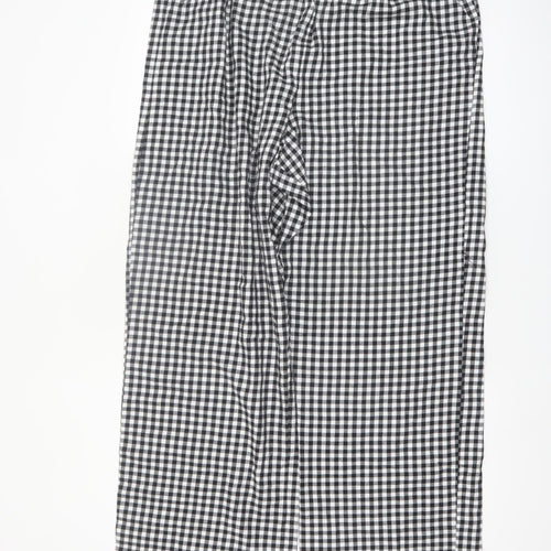 Marks and Spencer Women Black Check Cotton Pyjama Pants L