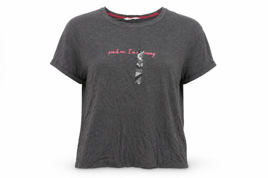 Marks and Spencer Women's Grey Funny T-Shirt Pyjama Top L