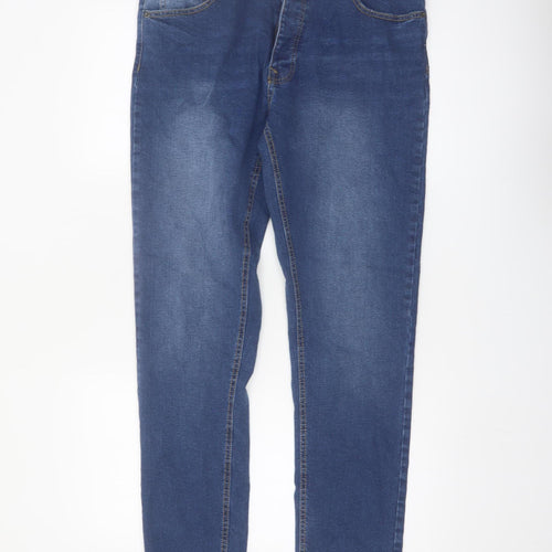 Bench Men’s Blue Denim Jeans Size 34W 32L Regular Fit Straight Stretch