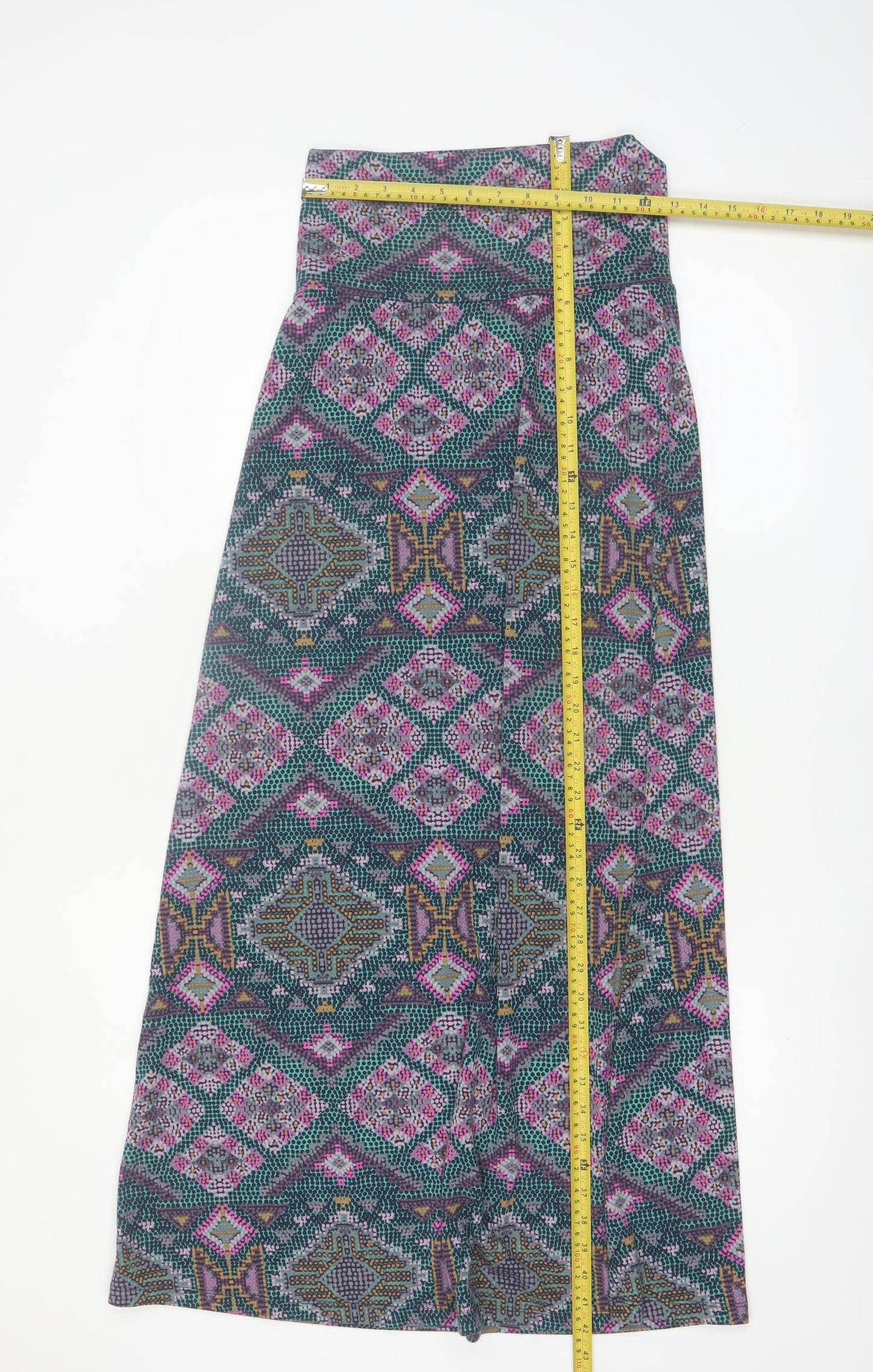 Mossimo Women’s Multicoloured Geometric Midi A-Line Skirt XS