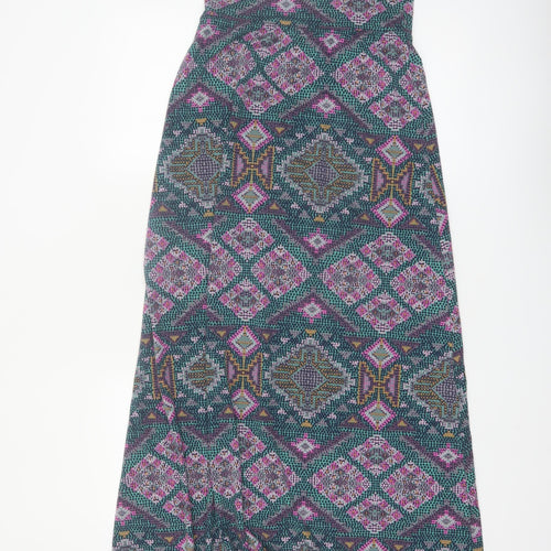 Mossimo Women’s Multicoloured Geometric Midi A-Line Skirt XS