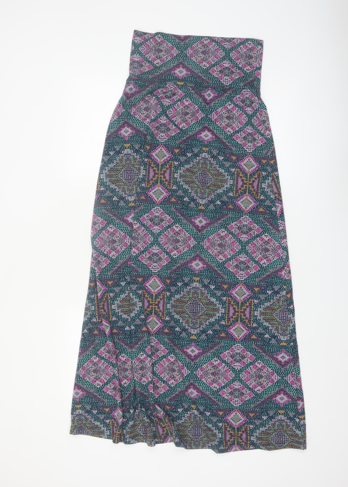 Mossimo Women’s Multicoloured Geometric Midi A-Line Skirt XS