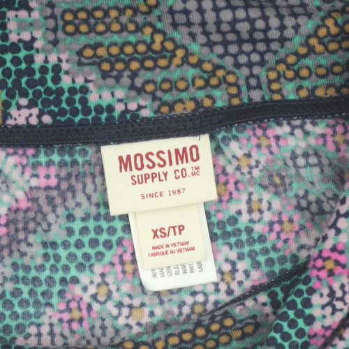 Mossimo Women’s Multicoloured Geometric Midi A-Line Skirt XS