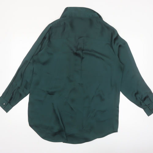 New Look Women Green Button-Up Blouse UK 14 100% Polyester