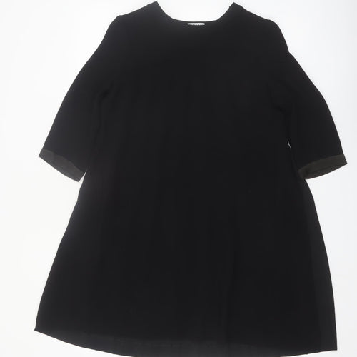 Claudie Pierlot Women Black 8 Pleated Shift Knee Length Dress