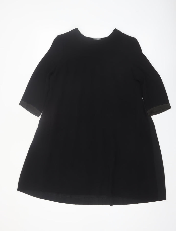 Claudie Pierlot Women Black 8 Pleated Shift Knee Length Dress