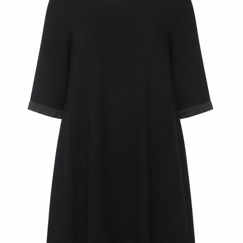 Claudie Pierlot Women Black 8 Pleated Shift Knee Length Dress