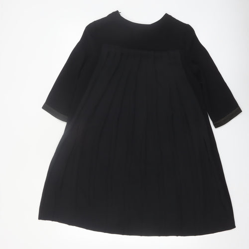 Claudie Pierlot Women Black 8 Pleated Shift Knee Length Dress