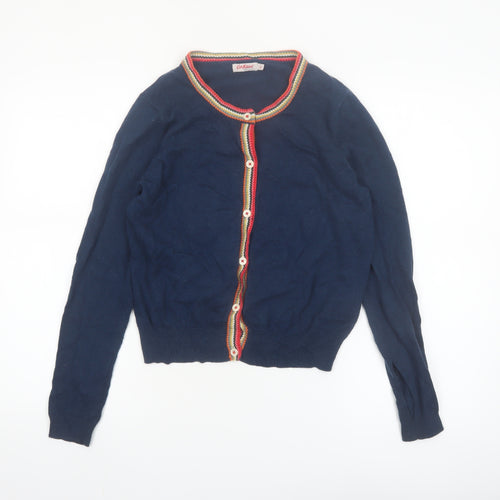Cath Kidston Women's Blue Cardigan Small Knit Button Front