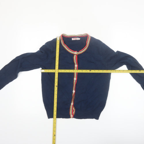 Cath Kidston Women's Blue Cardigan Small Knit Button Front