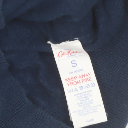Cath Kidston Women's Blue Cardigan Small Knit Button Front