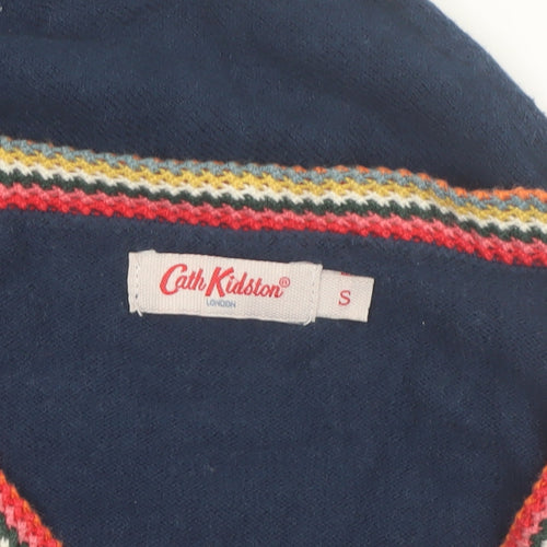 Cath Kidston Women's Blue Cardigan Small Knit Button Front