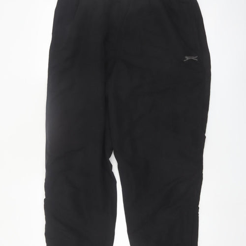 Slazenger Men Black XL Jogger Sweatpants Polyester Elastic Waist