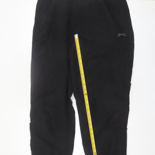 Slazenger Men Black XL Jogger Sweatpants Polyester Elastic Waist