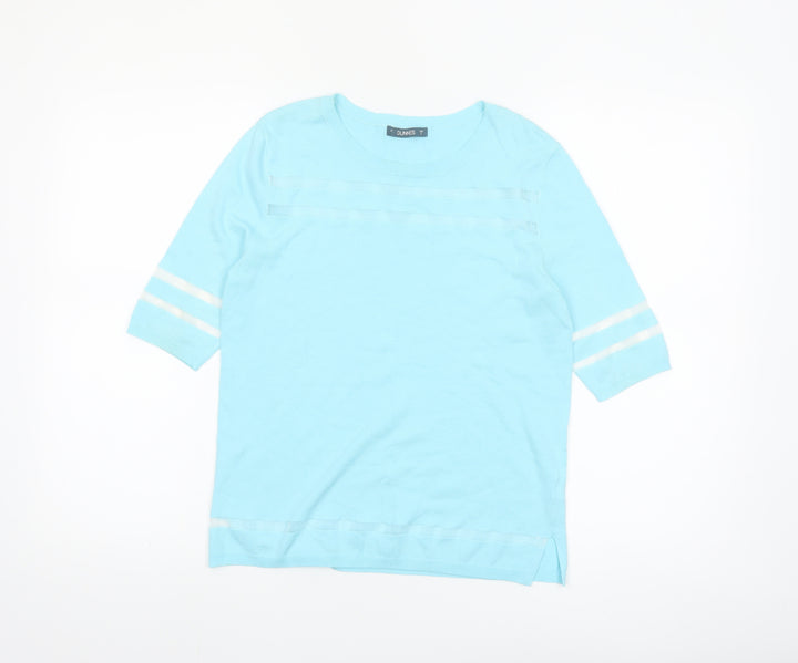 Dunnes Women Blue Basic Short Sleeve Crew Neck T-Shirt S