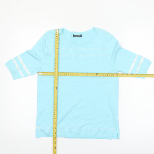Dunnes Women Blue Basic Short Sleeve Crew Neck T-Shirt S