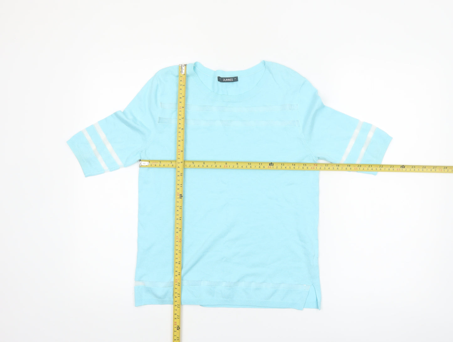 Dunnes Women Blue Basic Short Sleeve Crew Neck T-Shirt S