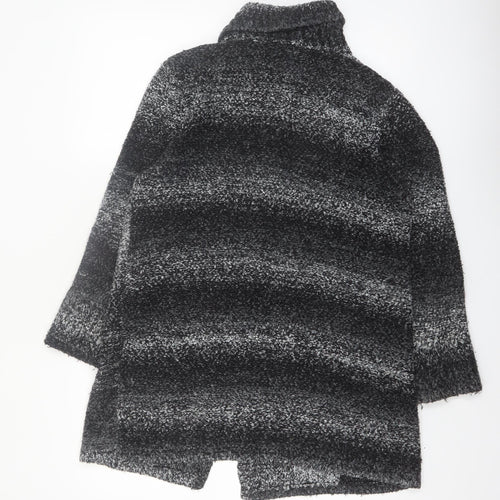 Roman Originals Womens Grey Collared Chunky Knit Cardigan M
