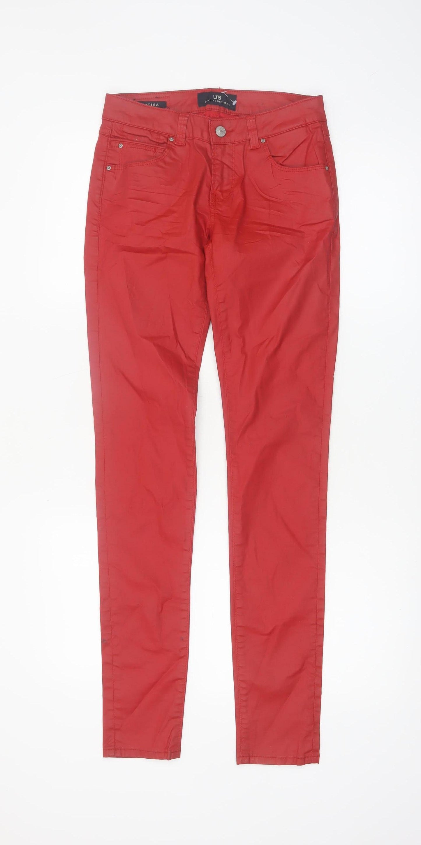 LTB Women's Red Slim Fit Jegging Denim Trousers Size 8