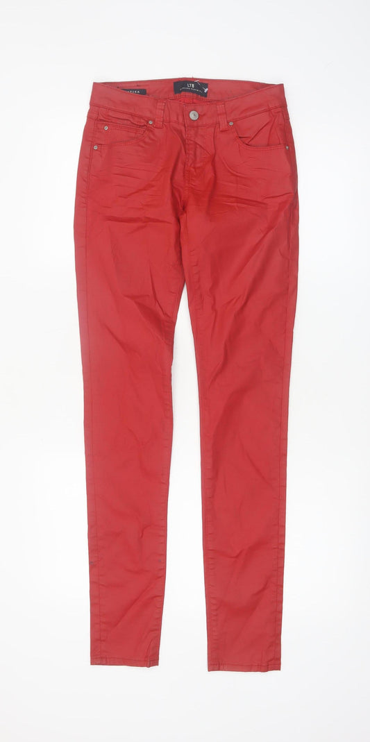 LTB Women's Red Slim Fit Jegging Denim Trousers Size 8