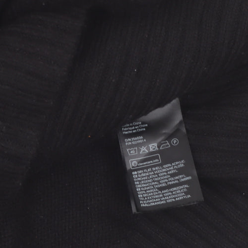 H&M Divided Womens Black XS Graphic Pullover Jumper Crew Neck