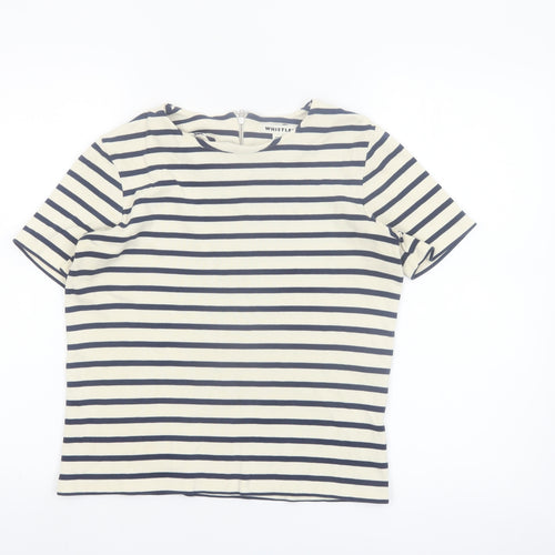 Whistles Women’s Multicoloured Striped Cotton T-Shirt Size 8