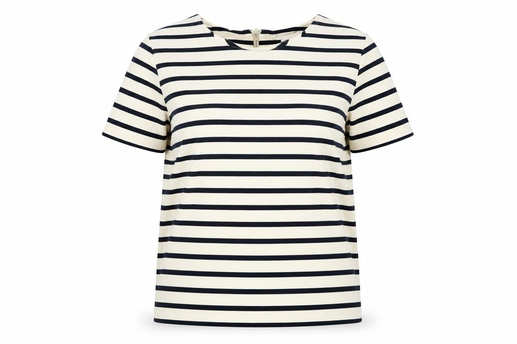 Whistles Women’s Multicoloured Striped Cotton T-Shirt Size 8