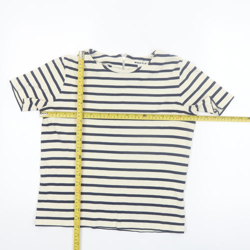 Whistles Women’s Multicoloured Striped Cotton T-Shirt Size 8