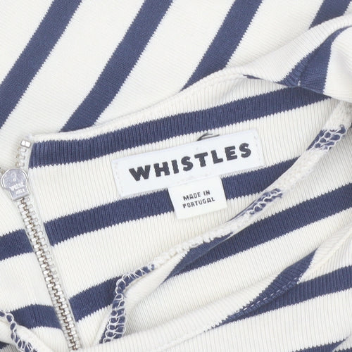 Whistles Women’s Multicoloured Striped Cotton T-Shirt Size 8