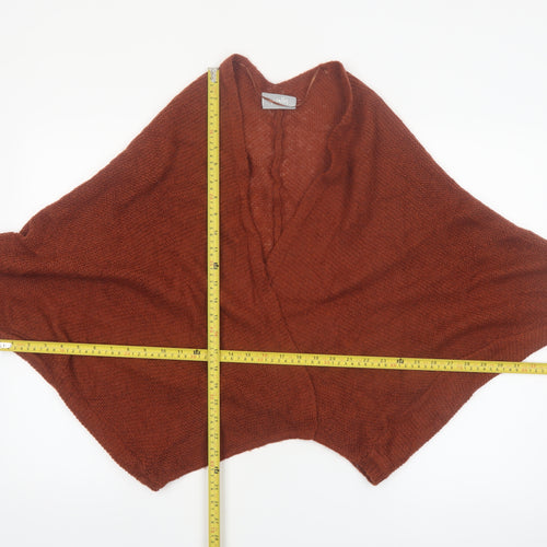 Wallis Women’s Brown Wrap Knit Jumper S V-Neck Dolman Sleeve